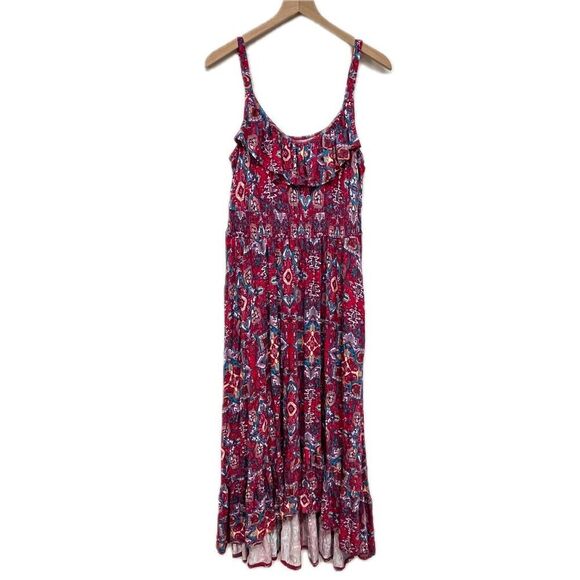 New Torrid Bright Pink & Blue Pattern Dress - Size L - Picture 1 of 7